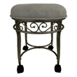 Victorian Vanity Stool - Silver