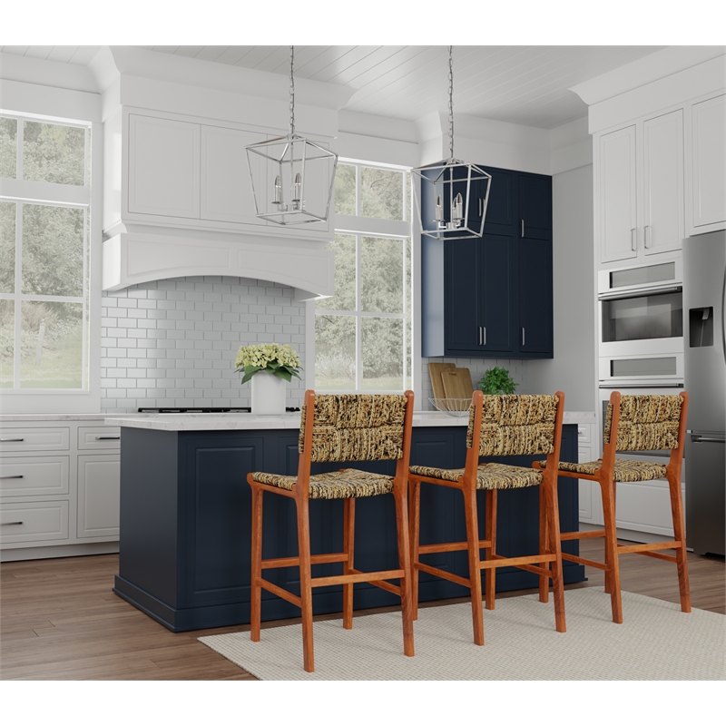 Banana Weave Barstool - Set of 2 - Caramel