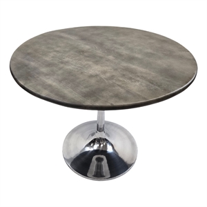 Alden Wood Top 36&quot Round Dining Table  - Fog Gray