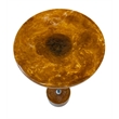 Carolina Amber Glow Pedestal Table in Nickel
