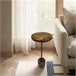 Carolina Electra Round Accent Table in Brown