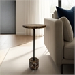 Carolina Electra Round Accent Table in Brown