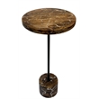 Carolina Electra Round Accent Table in Brown