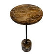 Carolina Electra Round Accent Table in Brown