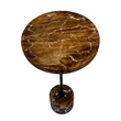 Carolina Electra Round Accent Table in Brown
