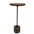 Carolina Electra Round Accent Table in Brown