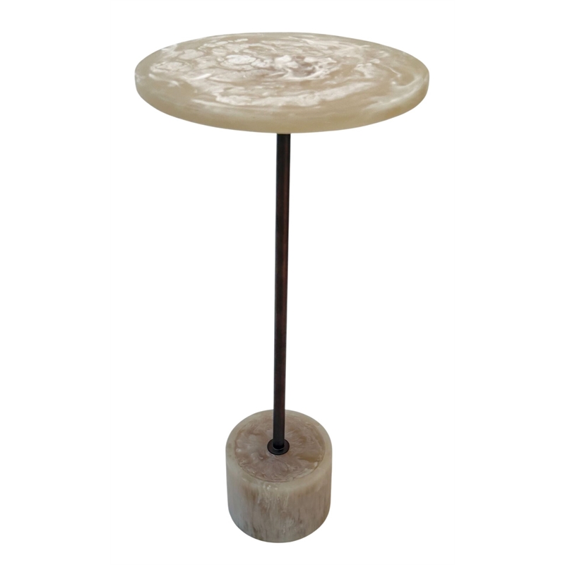 Carolina Solace Pedestal Table in Antique Copper