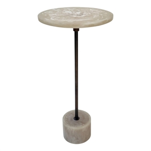 Carolina Solace Pedestal Table in Antique Copper