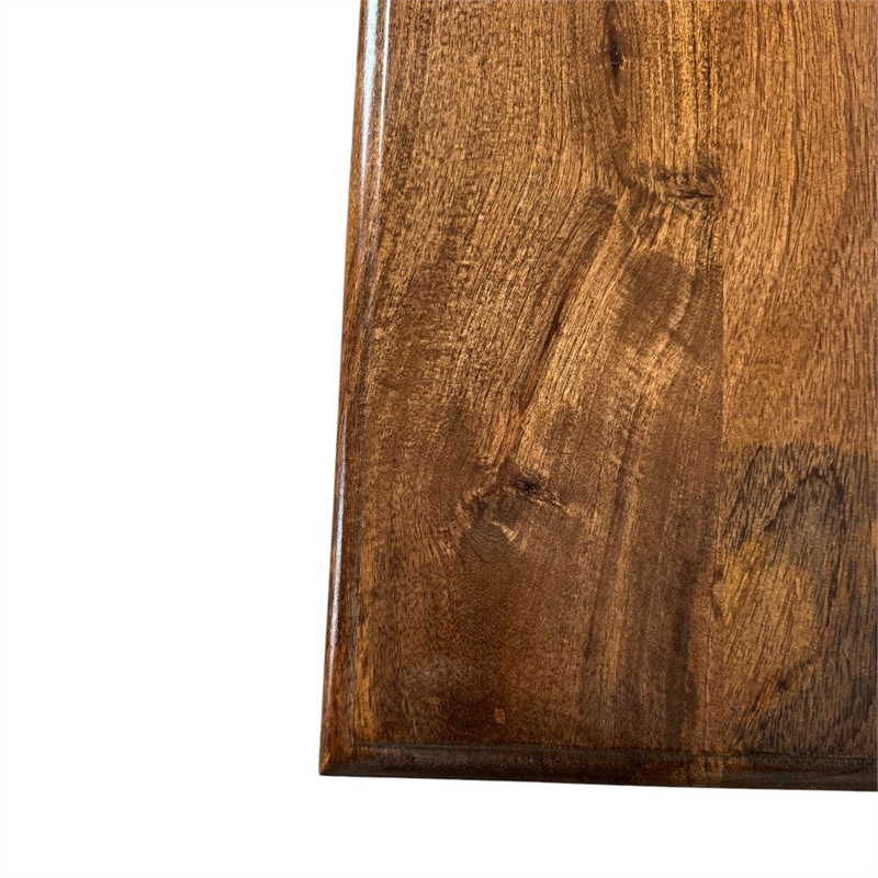 Carolina Chesterfield Wood & Cane 3 Shelf Side Table in Chestnut