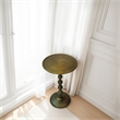 Carolina Pearson Hammered Dimple Metal Side Table in Antique Brass