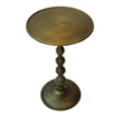 Carolina Pearson Hammered Dimple Metal Side Table in Antique Brass