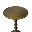 Carolina Pearson Hammered Dimple Metal Side Table in Antique Brass