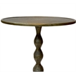 Carolina Pearson Hammered Dimple Metal Side Table in Antique Brass