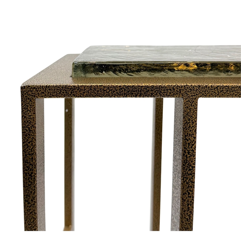 Carolina Castella C-End Table in Antique Brass