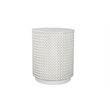 Carolina Dimple Round Accent Table in Whitewash