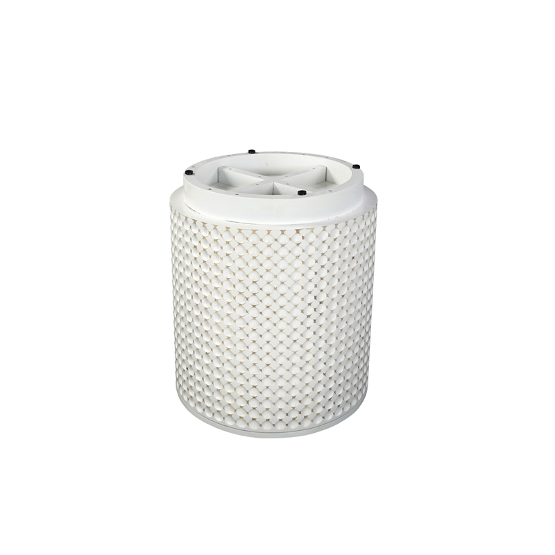 Carolina Dimple Round Accent Table in Whitewash