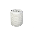 Carolina Dimple Round Accent Table in Whitewash