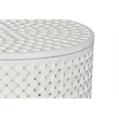 Carolina Dimple Round Accent Table in Whitewash