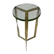 Carolina Castella Round Side Table in Brass