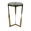 Carolina Castella Round Side Table in Brass