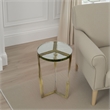 Carolina Castella Round Side Table in Brass