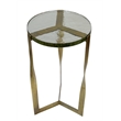 Carolina Castella Round Side Table in Brass