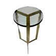 Carolina Castella Round Side Table in Brass