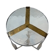 Carolina Castella Round Side Table in Brass