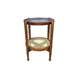 Carolina Hyacinth Glass Top Cane Bottom Side Table in Honey/Cane