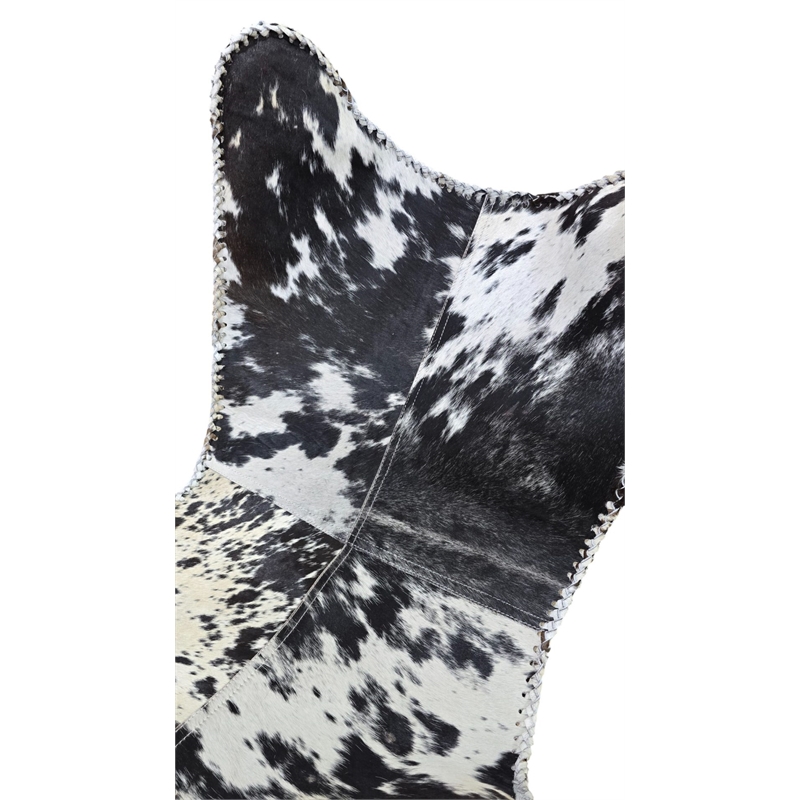 Carolina Monroe Butterfly Chair in BlackFrame in Black/White Hair