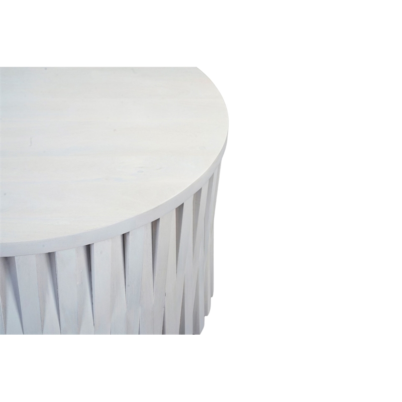 Carolina Hatteras Woven Coffee Table in Whitewash