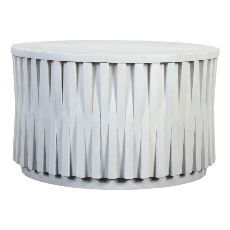 Carolina Hatteras Woven Coffee Table in Whitewash