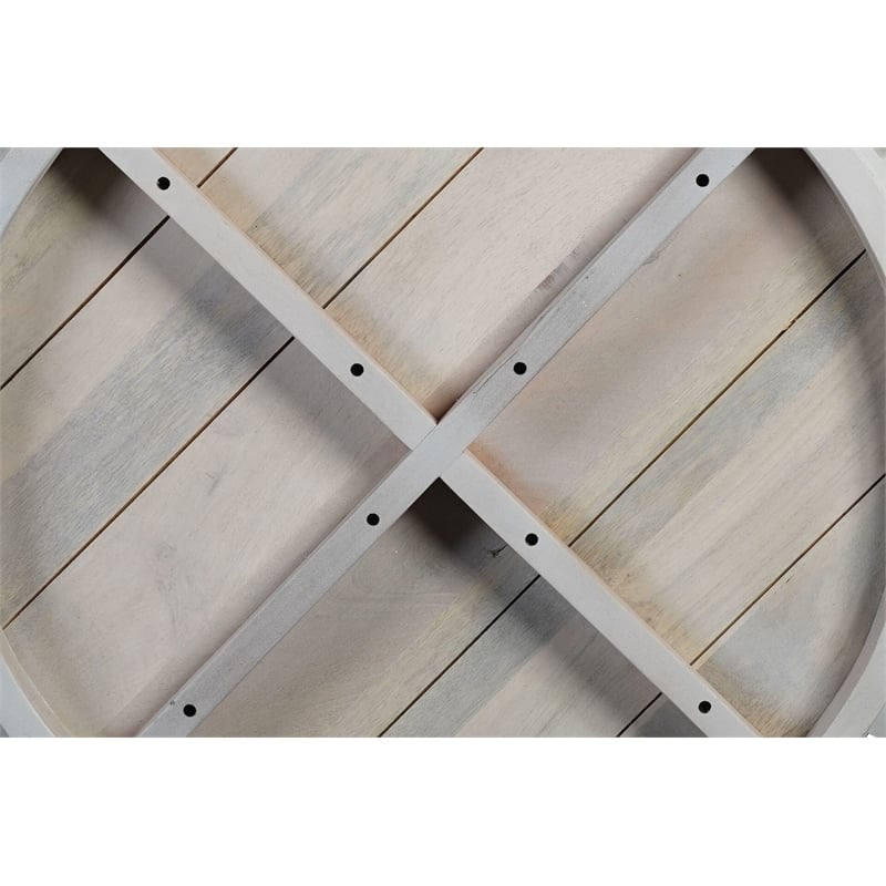 Carolina Hatteras Woven Coffee Table in Whitewash