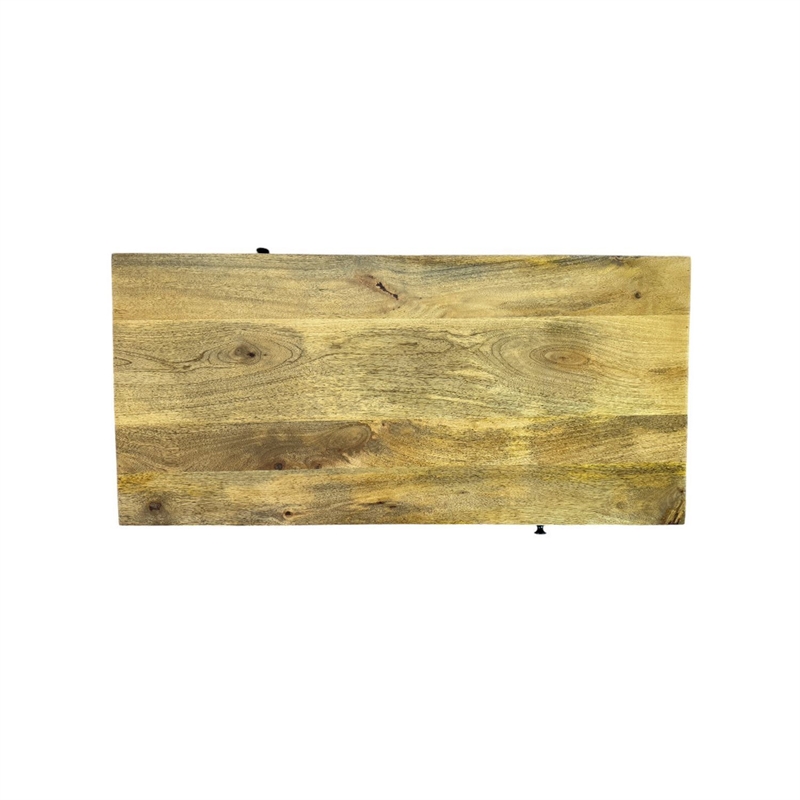 Carolina Haven Dual-Compartment Coffee Table in Blonde Acacia