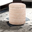 Carolina Handwoven Heracles Cotton Jute Stripe Storage Ottoman
