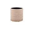 Carolina Handwoven Heracles Cotton Jute Stripe Storage Ottoman