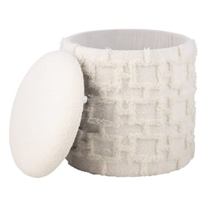 Carolina Handwoven Morpheus Solid Fabric Storage Ottoman