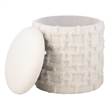 Carolina Handwoven Morpheus Solid Fabric Storage Ottoman
