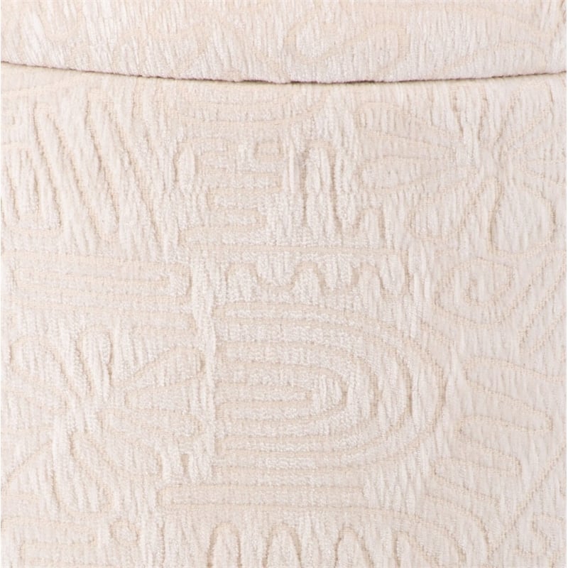 Carolina Handwoven Hermes Solid Fabric Storage Ottoman