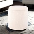 Carolina Handwoven Hermes Solid Fabric Storage Ottoman