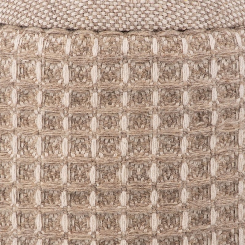 Carolina Handwoven Plutus Tuape Waffle Storage Ottoman