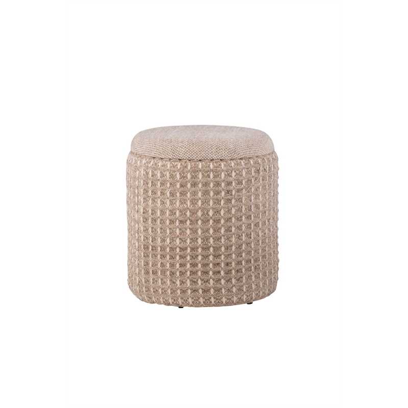 Carolina Handwoven Plutus Tuape Waffle Storage Ottoman