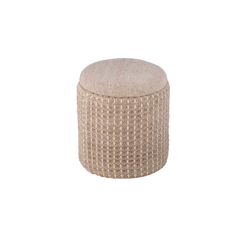 Carolina Handwoven Plutus Tuape Waffle Storage Ottoman