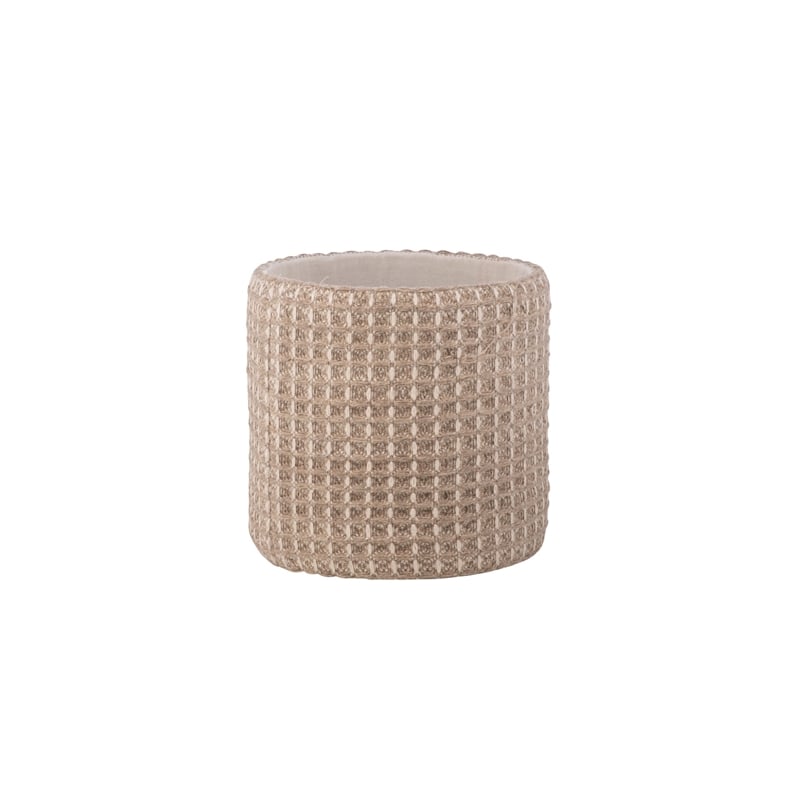 Carolina Handwoven Plutus Tuape Waffle Storage Ottoman