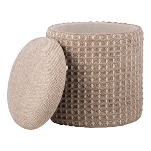 Carolina Handwoven Plutus Tuape Waffle Storage Ottoman