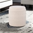 Carolina Handwoven Chronos Waffle Cream Storage Ottoman