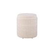 Carolina Handwoven Chronos Waffle Cream Storage Ottoman
