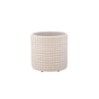Carolina Handwoven Chronos Waffle Cream Storage Ottoman