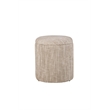 Carolina Handwoven Ourea Natural Striped Chenille Storage Ottoman