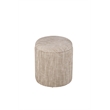 Carolina Handwoven Ourea Natural Striped Chenille Storage Ottoman